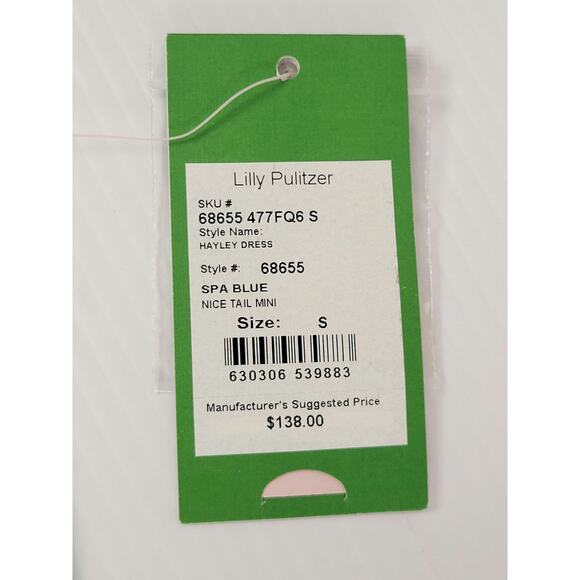 NWT Lilly Pulitzer Hayley Resort Spa Blue Mermaid French Terry Mini‎ Dress Small - Picture 4 of 12